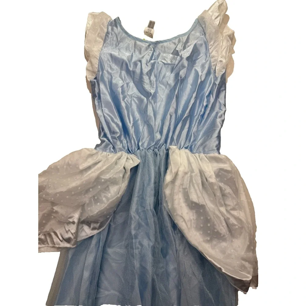 Disney Princess Cinderella Costume Gown Girls XL‎ 12 Blue Cinched Waist Pullover